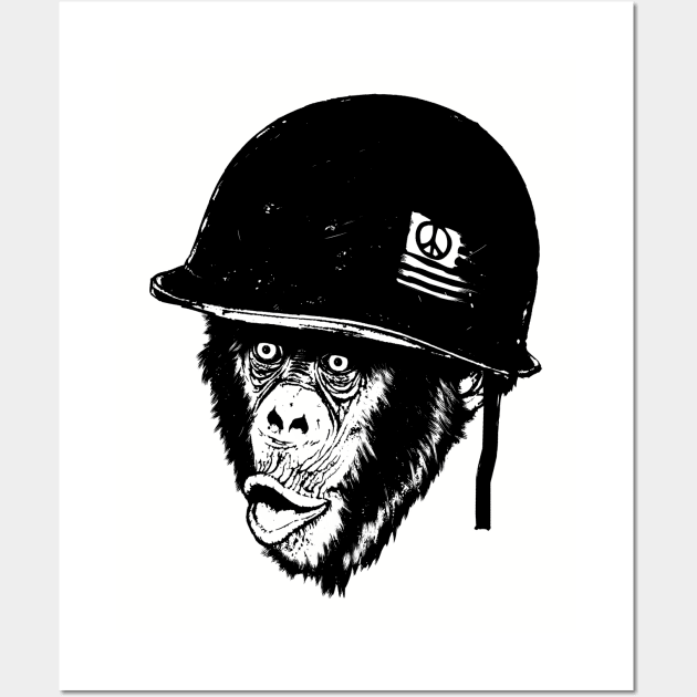 Monkey peace Wall Art by ArtificialPrimate